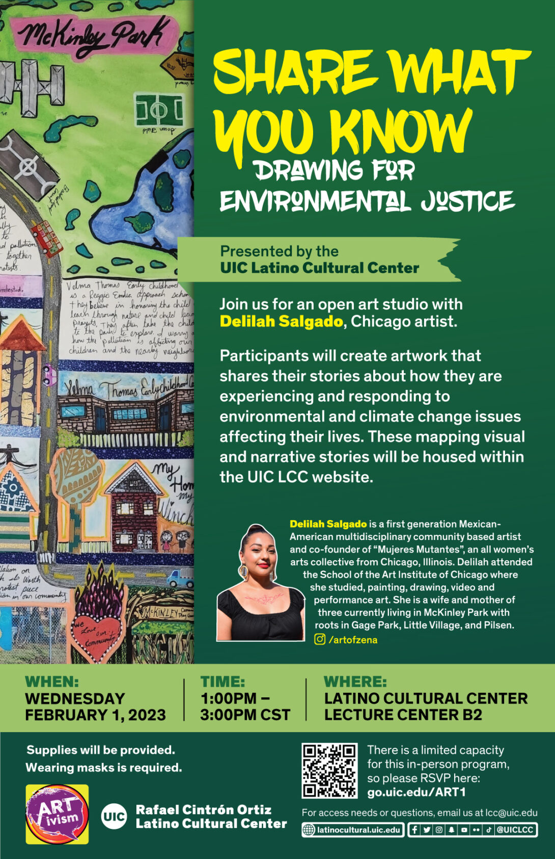 ARTivism: Share what you know – Drawing for Environmental Justice flyer