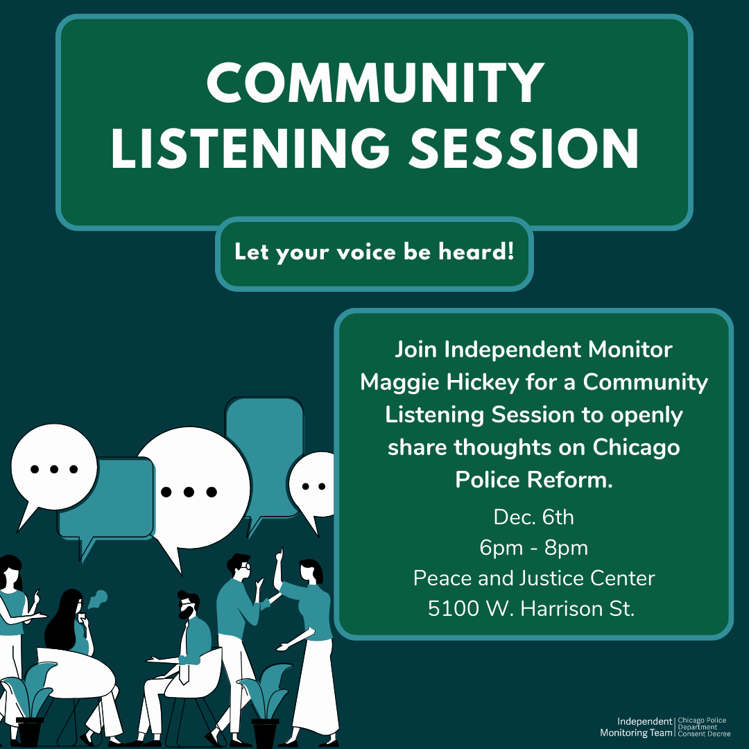 Community Listening Session Poster Graphic